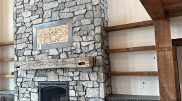 Cabinets around fireplace